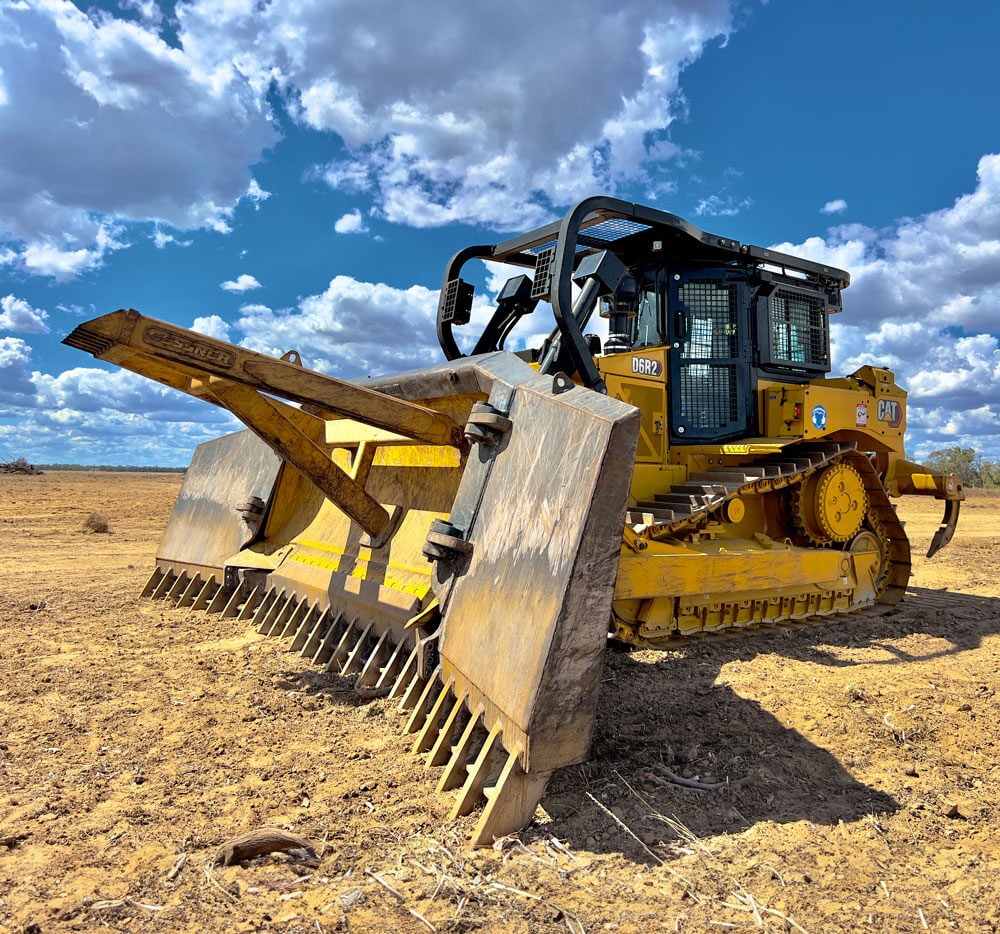 How we set up our D6R Dozers for stick raking and land clearing